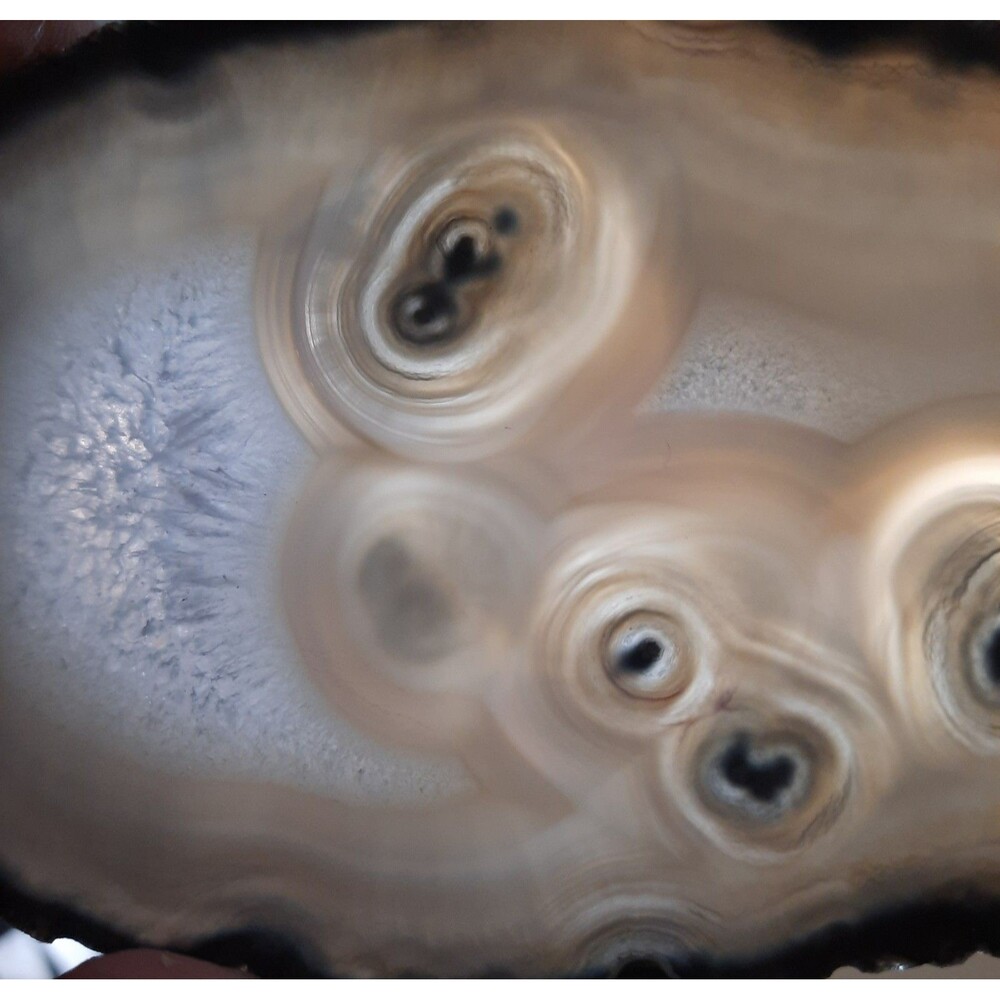Large Rare Brazilian Eye Agate Slice Crystal Display Home Decor